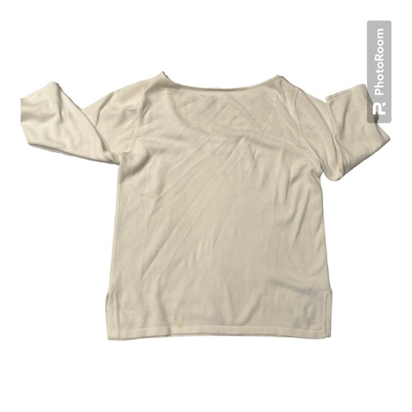 Bob Mackie Wearable Art Sweater.  Size large. Ivory - Picture 9 of 9